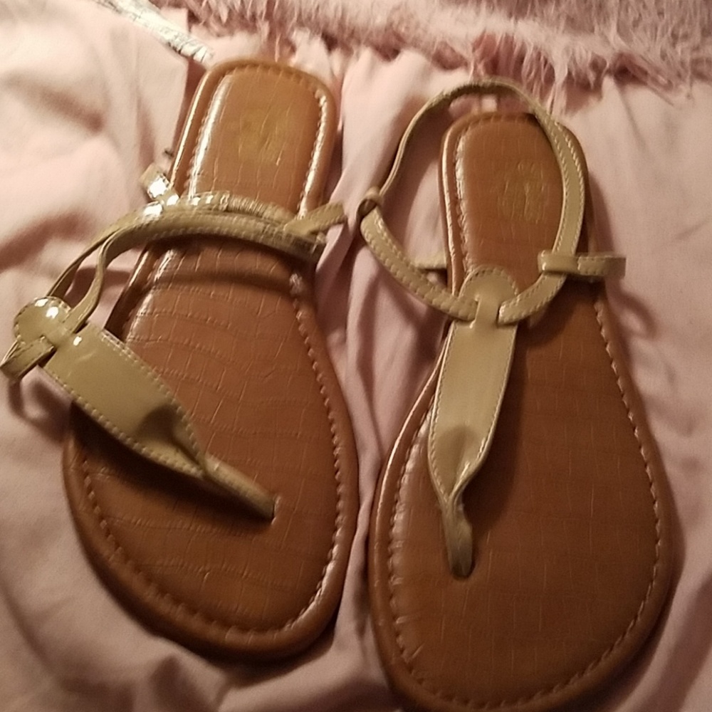 Cream sandals